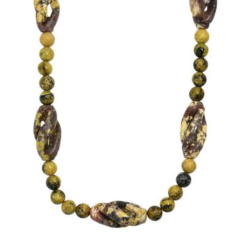 Gew&uuml;rz Jaspis und gelbe Jaspis 50cm Halskette - 271 ct.