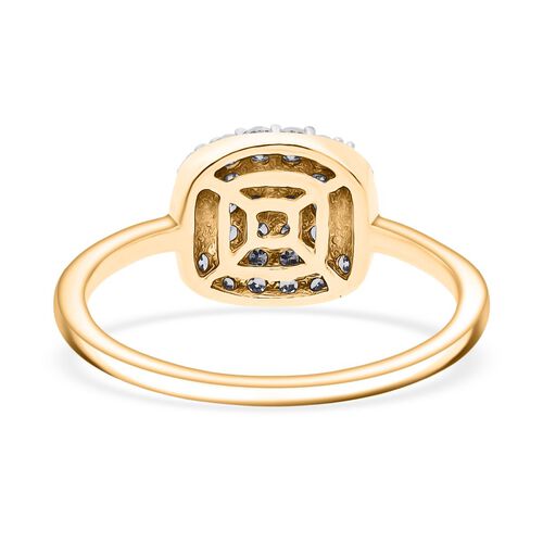 Lab Grown Diamant SI Ring 925 Silber 750 Gelbgold Vermeil (Größe 18.00) ca. 0,51 ct image number 4