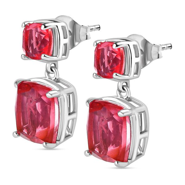 Lachs Triplett Quarz Ohrringe - 9,67 ct. image number 2