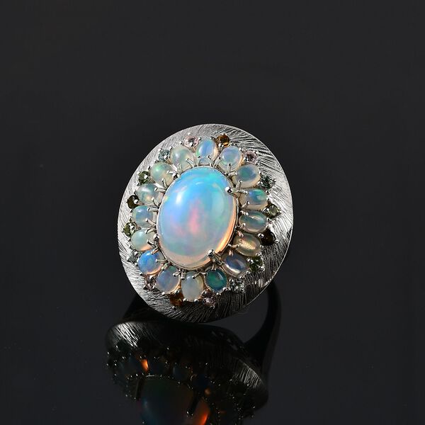 Nat&uuml;rlicher, &auml;thiopischer Welo Opal und Multi-Turmalin-Ring - 6,24 ct. image number 3