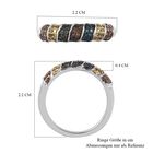 Mehrfarbig Diamant Band Ring 925 Silber Platin-Überzug image number 6