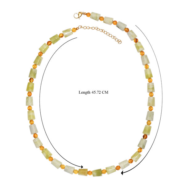 EverTrue Harmonie Serpentin und Bernstein 45+5cm Halskette - 170 ct. image number 5