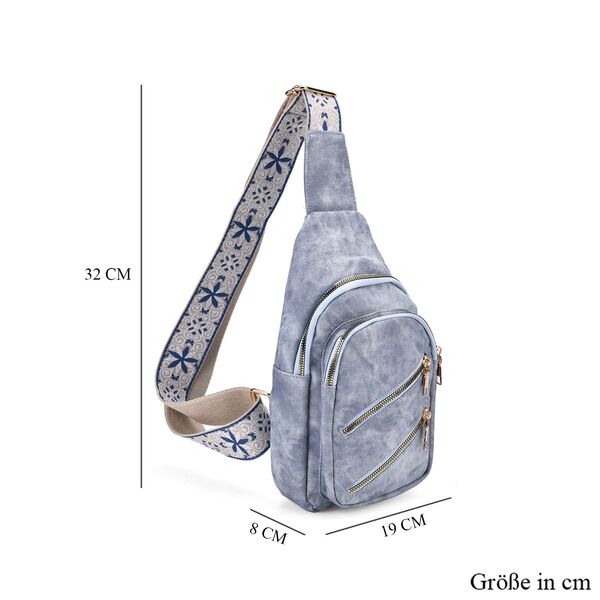 Rucksack aus Nylon mit RFID-Schutz, 19x8x32 cm, Blau image number 6