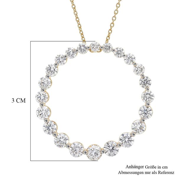 LUXURIANT DIAMOND - Lab Grown Diamant SI-GH Anh&auml;nger mit Kette, ca. 50 cm 925 Silber 750 Gelbgold vermeil ca. 2.99 ct image number 6