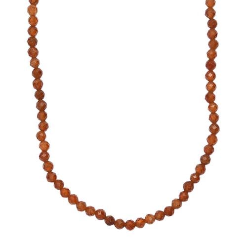Hessonit Granat Halskette ca. 50 cm 925 Silber rhodiniert ca. 39,00 ct. image number 0