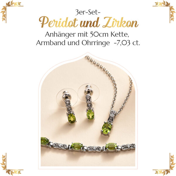 Schmuck-Geschenkset mit Peridot und Zirkon image number 4