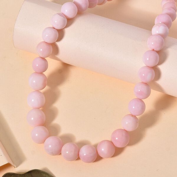 Rosa Opal Halskette ca. 50 cm Messing rhodiniert ca. 191.00 ct image number 2