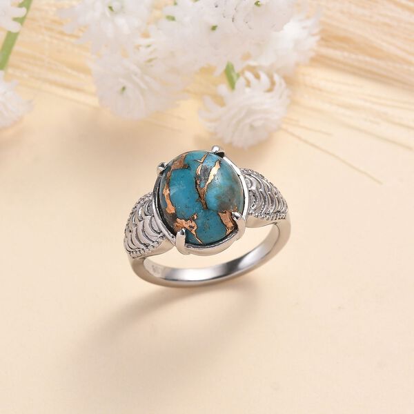 Blauer Mojave T&uuml;rkis-Ring - 4,51 ct. image number 2