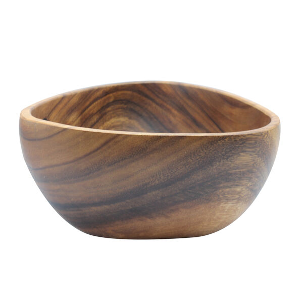 Handgefertigte, dreieckige Sch&uuml;ssel aus Akazienholz, Gr&ouml;&szlig;e 25,40x25,40x7,62 cm