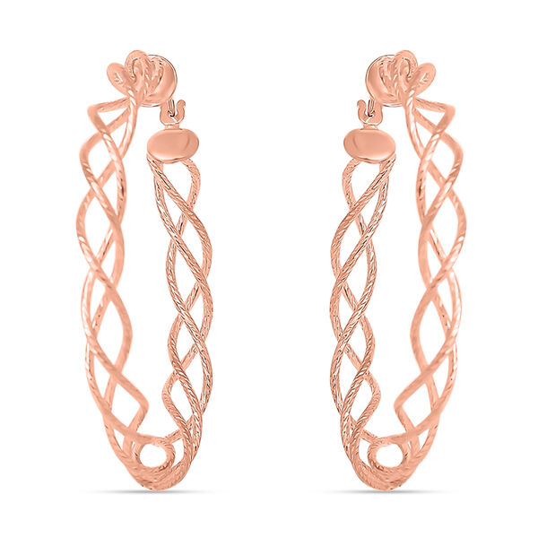 Ineinander verschlungene Ohrringe in ros&eacute;vergoldetem 925er Silber image number 2