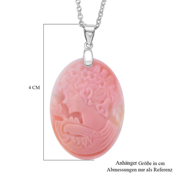 D'Joy Natürlicher Rosa Königsmuschel Perle Schmuckset ca. 50 cm 925 Silber rhodiniert ca. 25.00 ct image number 6