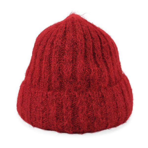 Rippstrick-Mütze mit Teddyfutter, Einheitsgröße, Rot image number 3