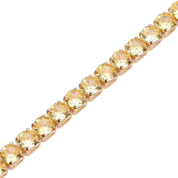 2er Gelbe Zirkonia-Ohrstecker mit Armband, reines Messing ca. 21.00 ct image number 5