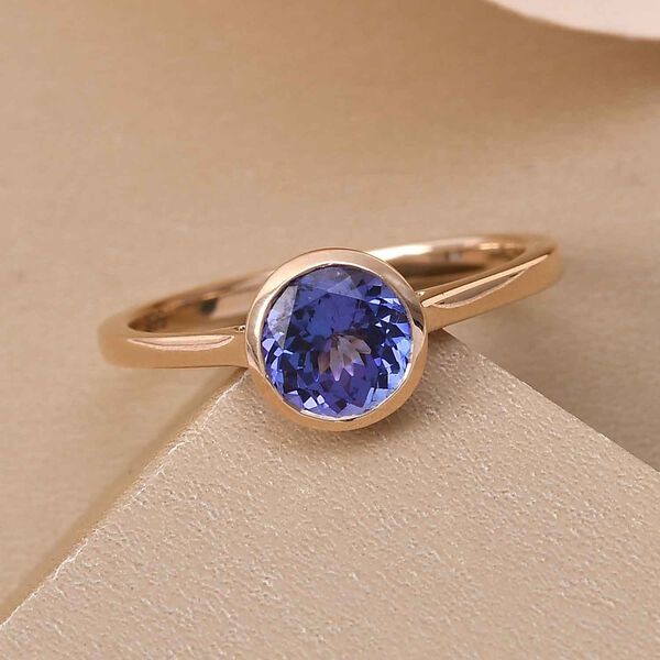 AA Tansanit-Ring, 585 Gold  ca. 1,31 ct image number 2