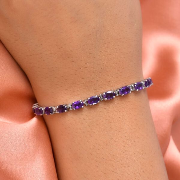 Afrikanisches Amethyst-Armband, 19 cm - 9,28 ct. image number 3