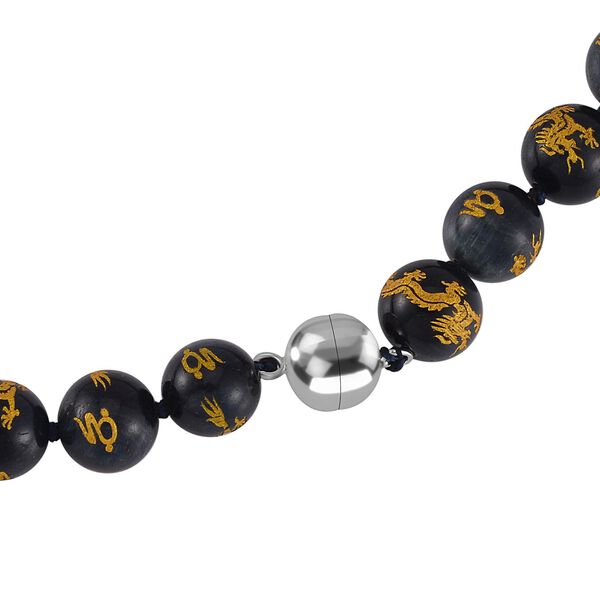 Blaue Tigerauge-Halskette, 50 cm - 335 ct. image number 4