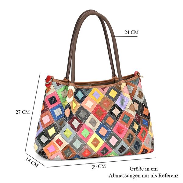 Chaos by Elsie- Echtleder Schultertasche mit RFID-Schutz, 39x14x27cm image number 4