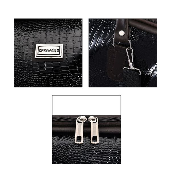 PASSAGE -  Reisetasche aus Kunstleder, 45x20x32cm, schwarz image number 5