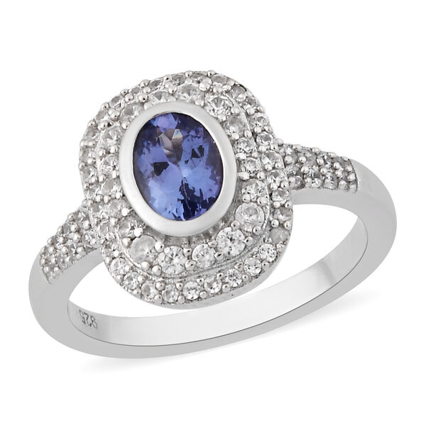 Tansanit und Zirkon Ring - 1,22 ct. image number 2