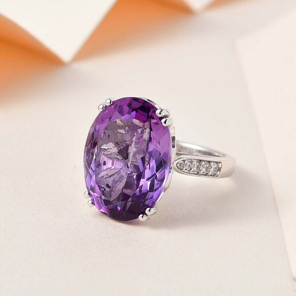 Afrikanischer Amethyst und Zirkon-Cocktail-Ring - 13,53 ct. image number 2