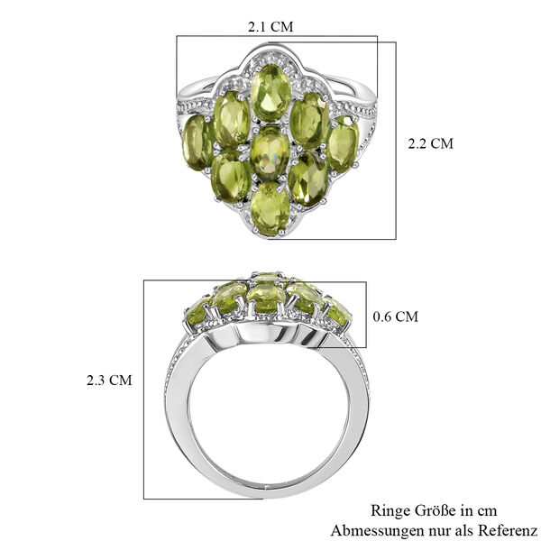 Peridot-Ring, (Größe 16.00) Edelstahl, ca. 4,51 ct image number 7