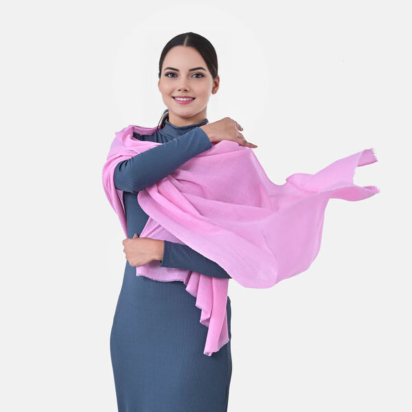 LA MAREY - Großformatiger Schal, 100% Kaschmirwolle, 70 x 195 cm, Lavendel image number 1