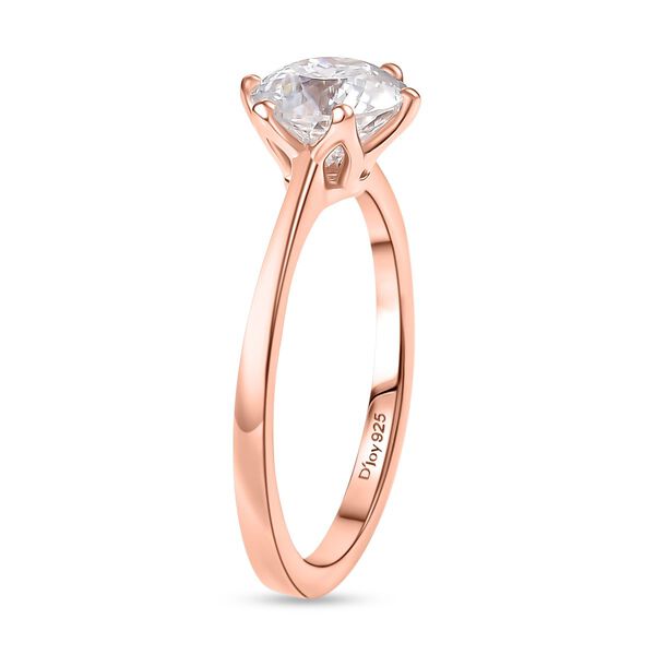 D'Joy Moissanit Ring, 925 Silber 750 Ros&eacute;gold Vermeil - 1,38 ct. image number 4