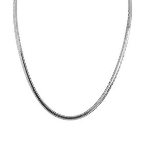 Fischgrätenkette 45 cm in rhodiniertem 925 Silber