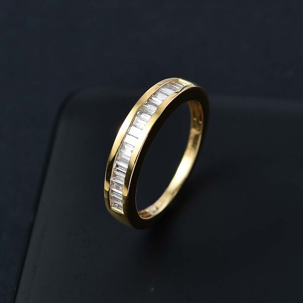 LUXURIANT VS-EF Labor Diamant Ring, 925 Silber 750 Gelbgold Vermeil - 0,50 ct. image number 2