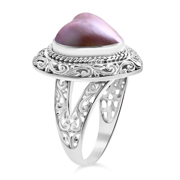 D'Joy Royal Bali - Rosa Mabe Perle Herz Ring image number 3