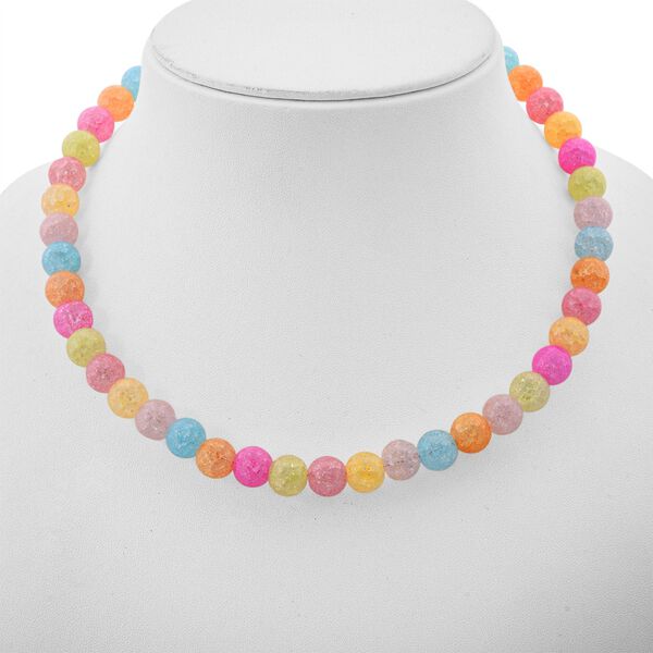 Regenbogen-Eisquarz Halskette ca. 45 cm 925 Silber ca. 314.55 ct image number 2