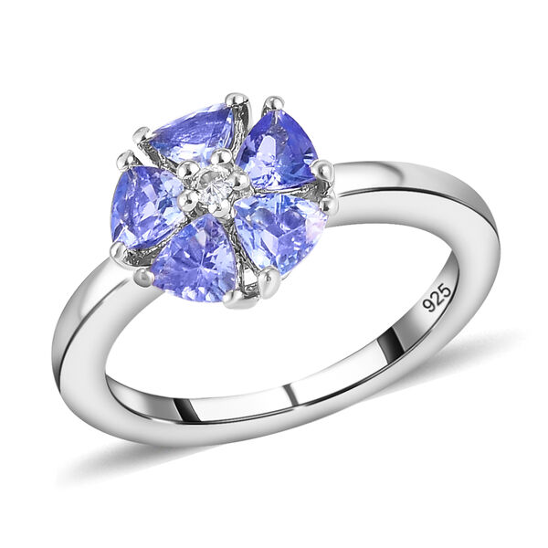 Tansanit und Zirkon Ring - 0,98 ct. image number 4