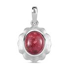 AA Thulit Anhänger 925 Silber rhodiniert ca. 6,02 ct.