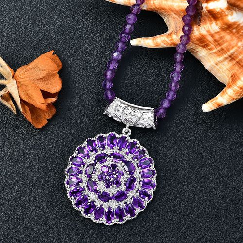 Afrikanischer Amethyst Schmuckset ca. 36,35 ct. image number 1