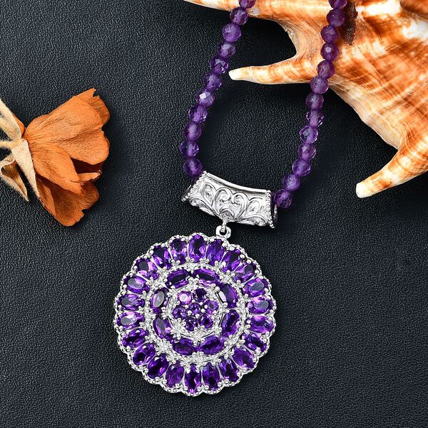 Afrikanischer Amethyst Schmuckset ca. 36,35 ct. image number 1