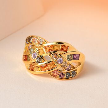 Mehrfarbiger Saphir-Ring - 2,13 ct.