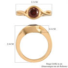 Rhodolith Granat Ring 925 Silber vergoldet (Größe 18.00) ca. 1,11 ct image number 6