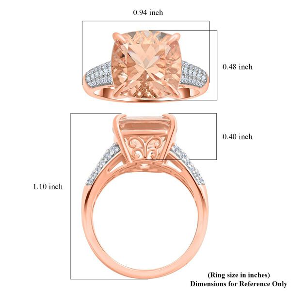 LUXORO AAA Morganit und Diamant Ring in 585 Ros&eacute;gold - 6,65 ct. image number 4