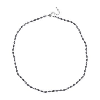 Pfaufarbene Muschelperle (6x4 mm) Halskette ca. 50 cm + 5 cm Extender