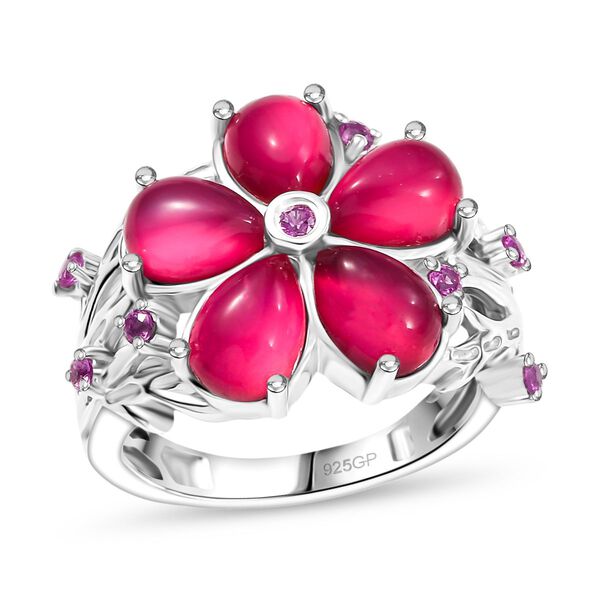 GP Italian Garden Kollektion - Maulbeer Mondstein, rosa Saphir, Kanchanaburi blauer Saphir Ring - 4,30 ct. image number 5