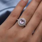 Martha Rocha Kunzit und Zirkon Ring 925 Silber Rosé Gold-Überzug image number 2