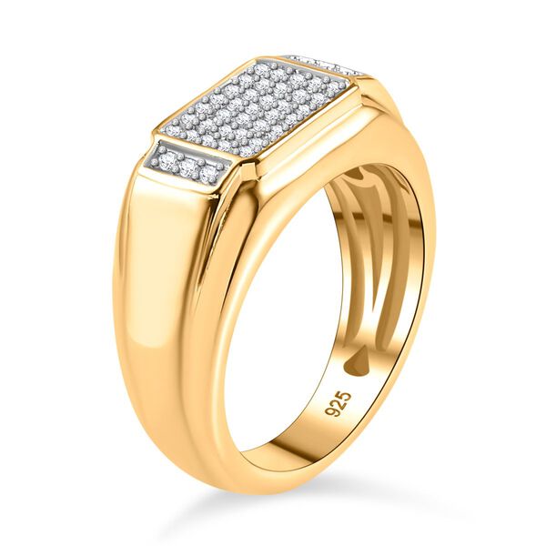 Moissanit Ring, 925 Silber vergoldet - 0,41 ct. image number 5