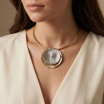 Bicolor Halskette ca. 48 cm ca. 38,40g