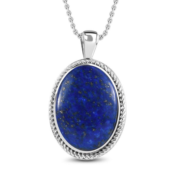 Lapislazuli Schmuckset  Edelstahl ca. 23,56 ct.