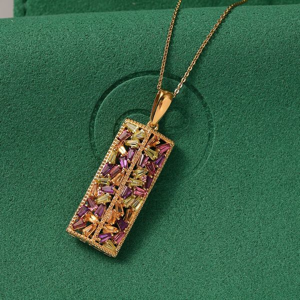 GP Italian Garden Kollektion - AA Multi-Edelstein und blauer Saphir Anhänger mit 50cm Kette - 3 ct. image number 2