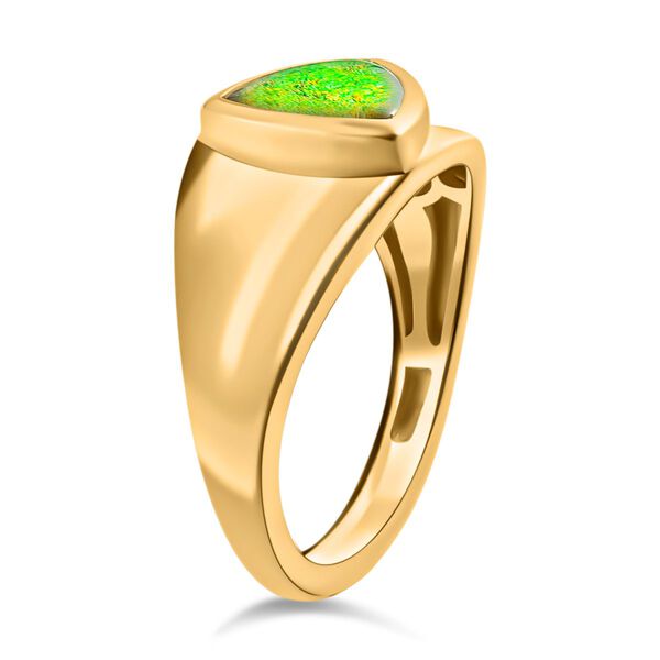 Ammolit-Ring, 925 Silber Gelbgold Vermeil  ca. 1,32 ct image number 5