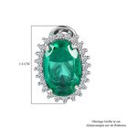 Smaragd-Triplette-Quarz, weißer Zirkon Ohrringe 925 Silber platiniert ca. 8.34 ct image number 4
