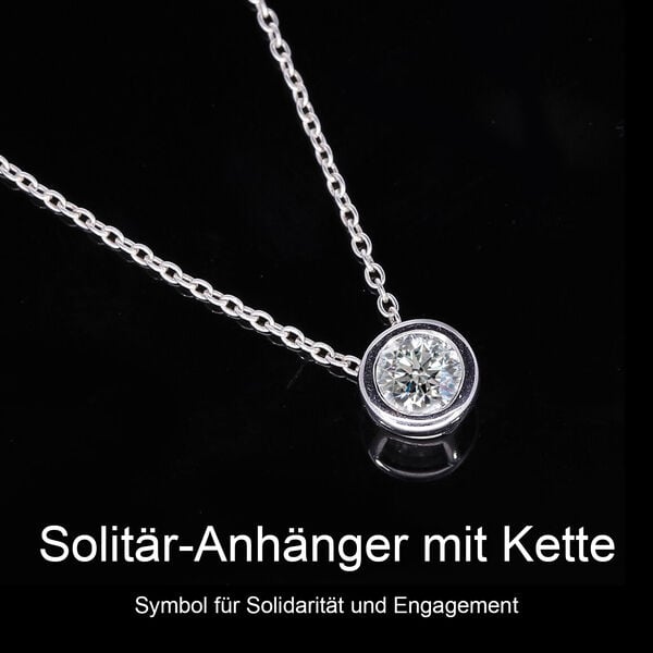 LUXURIANT Labor VS Diamant-Anhänger mit 50cm Kette, 925 Silber platiniert- 0,25 ct. image number 1