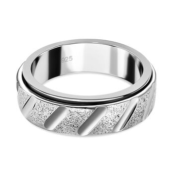 Spinning Ring, 925 Silber platiniert, (Gr&ouml;&szlig;e 16.00) ca. 4,69g