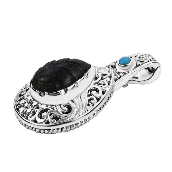 Royal Bali Kollektion - Labradorit und Sleeping Beauty Türkis Anhänger - 9,12 ct. image number 4